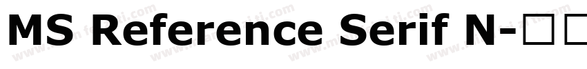 MS Reference Serif N字体转换